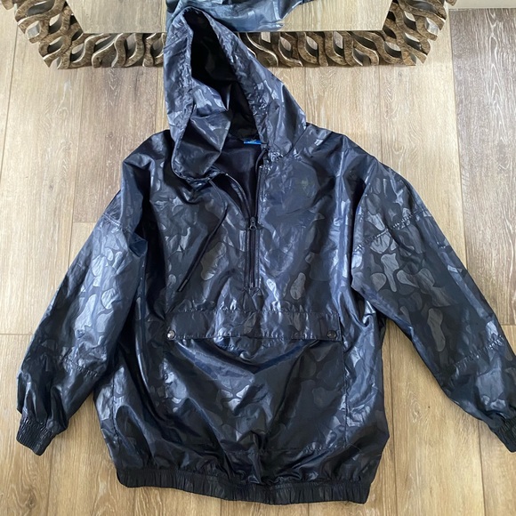 Small Adidas Blue Print Windbreaker - Picture 4 of 6